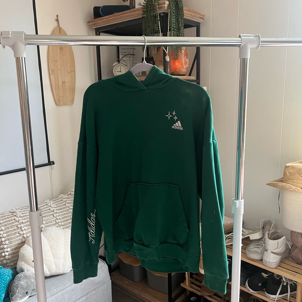 Adidas Forest Green Hoodie with Logo